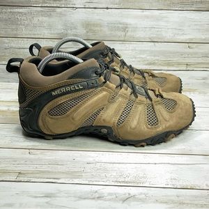Merrell Men's Size 9 Chameleon Kangaroo Hiking Shoes Brown J21523 Mid Top